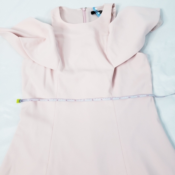 JayGodfrey Ruffle Sleeve Fit & Flare Dress Pink - Picture 8 of 13